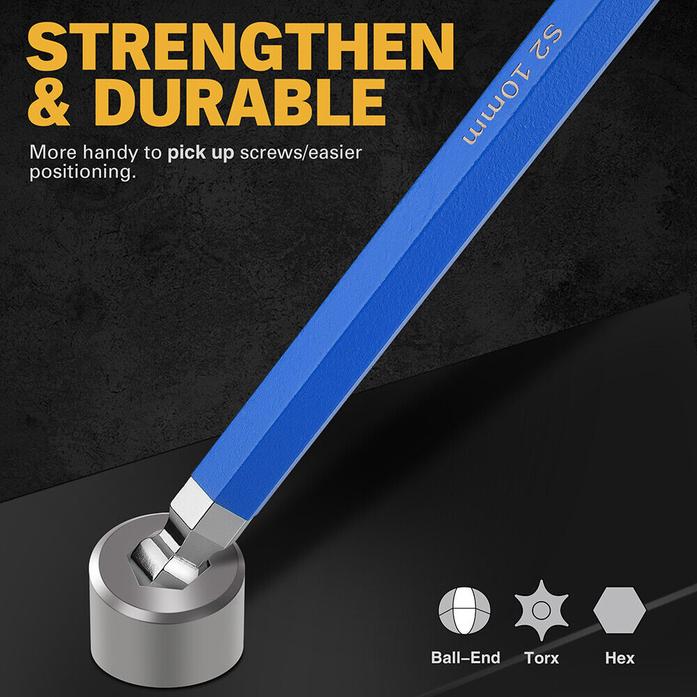 ELEAD 13Pc Extra Large Hex Key Set Long Allen Key Wrench Ball End Metric 2-19mm 4