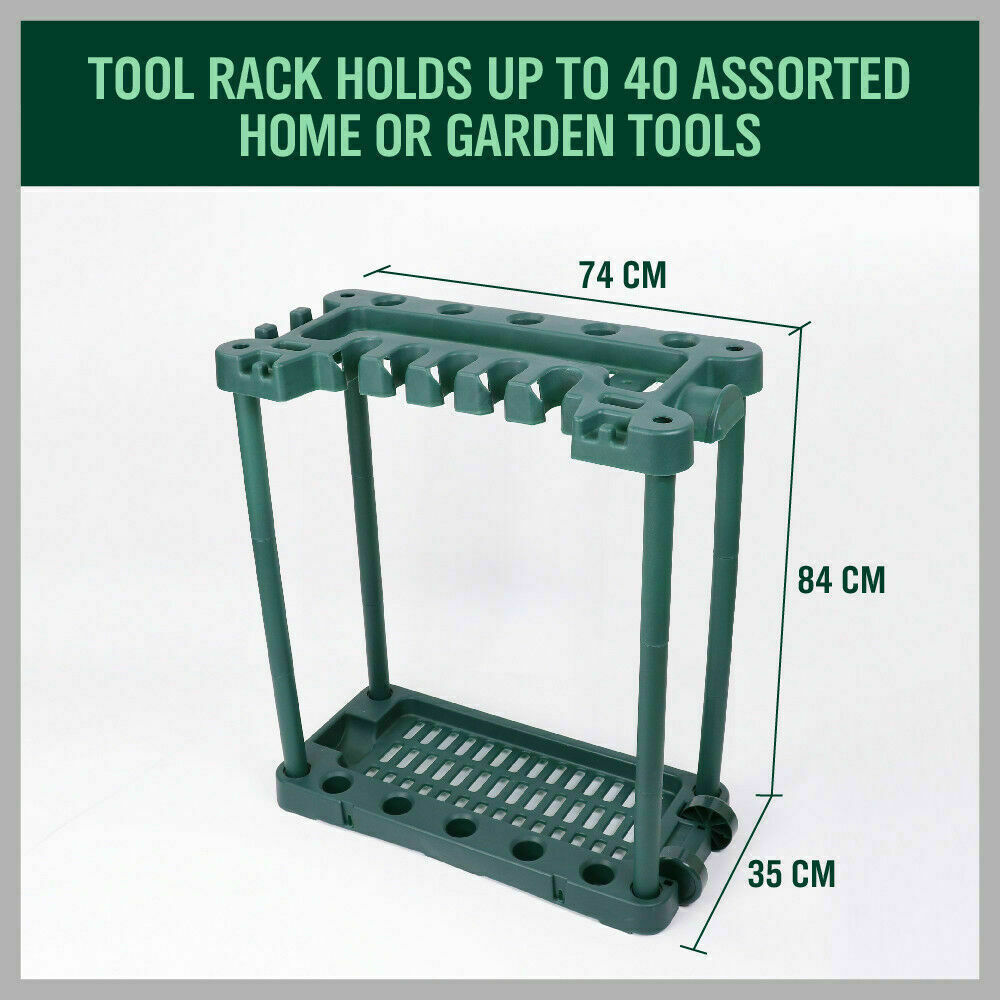 VaKa Garden Farm Shed Garage Tools Storage Rack Handles Organizer Holder 4