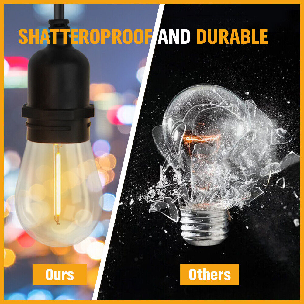 Solar Power 15 LED 18.2M Festoon String Lights Wedding Party WaterProof 9