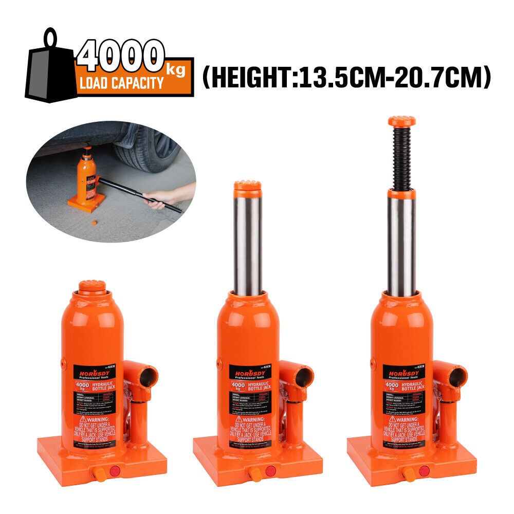 4-Ton (8,000 LBs) Hydraulic Bottle Jack Heavy Duty Car Lifter with Safety Valve 10