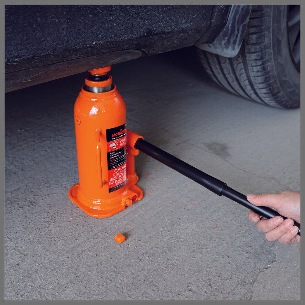8-Ton (16,000 LBs) Hydraulic Bottle Jack Heavy Duty Car Lifter with Safety Valve 8