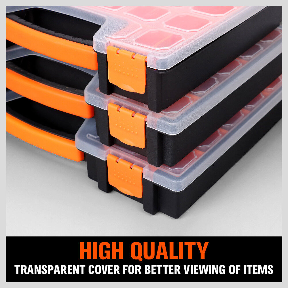 22 Compartments Parts Storage Box Tool Organizer Plastic Bin Carry Case 4