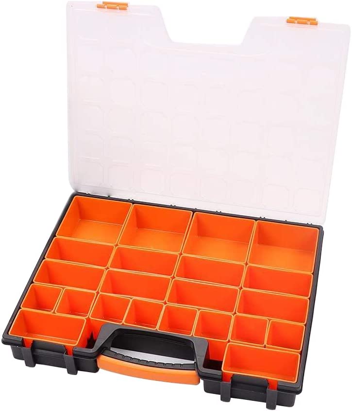22 Compartments Parts Storage Box Tool Organizer Plastic Bin Carry Case 6