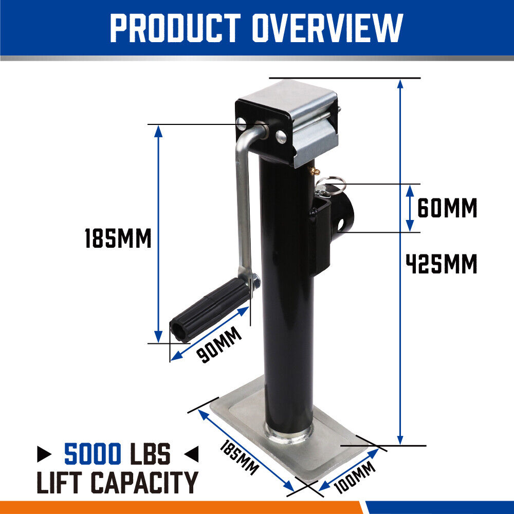 Trailer Caravan Canopy Jack Stand 2267kg 5000lbs Heavy Duty Solid Weld Bracket 3