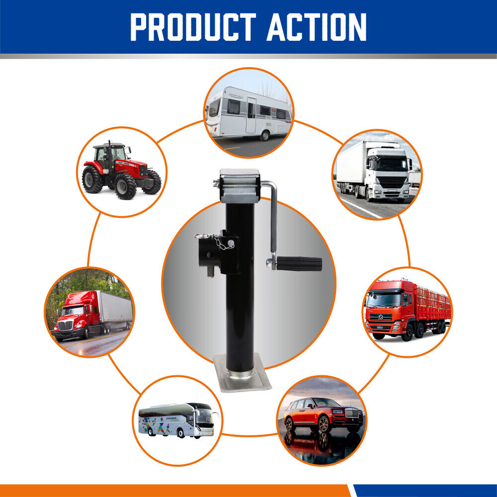Trailer Caravan Canopy Jack Stand 2267kg 5000lbs Heavy Duty Solid Weld Bracket 8