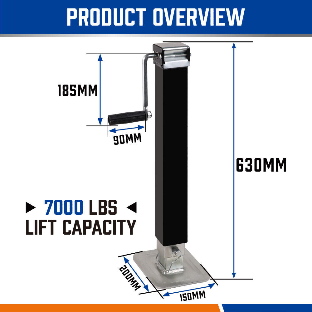 4x Trailer Caravan Canopy Jack Leg Stand Heavy Duty 3175KG 7000lbs Side Handle 3