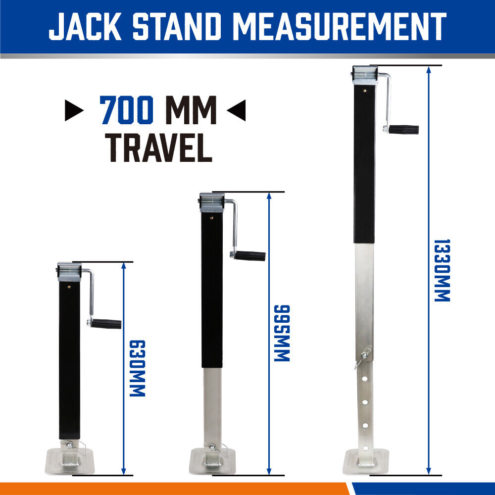 4x Trailer Caravan Canopy Jack Leg Stand Heavy Duty 3175KG 7000lbs Side Handle 4