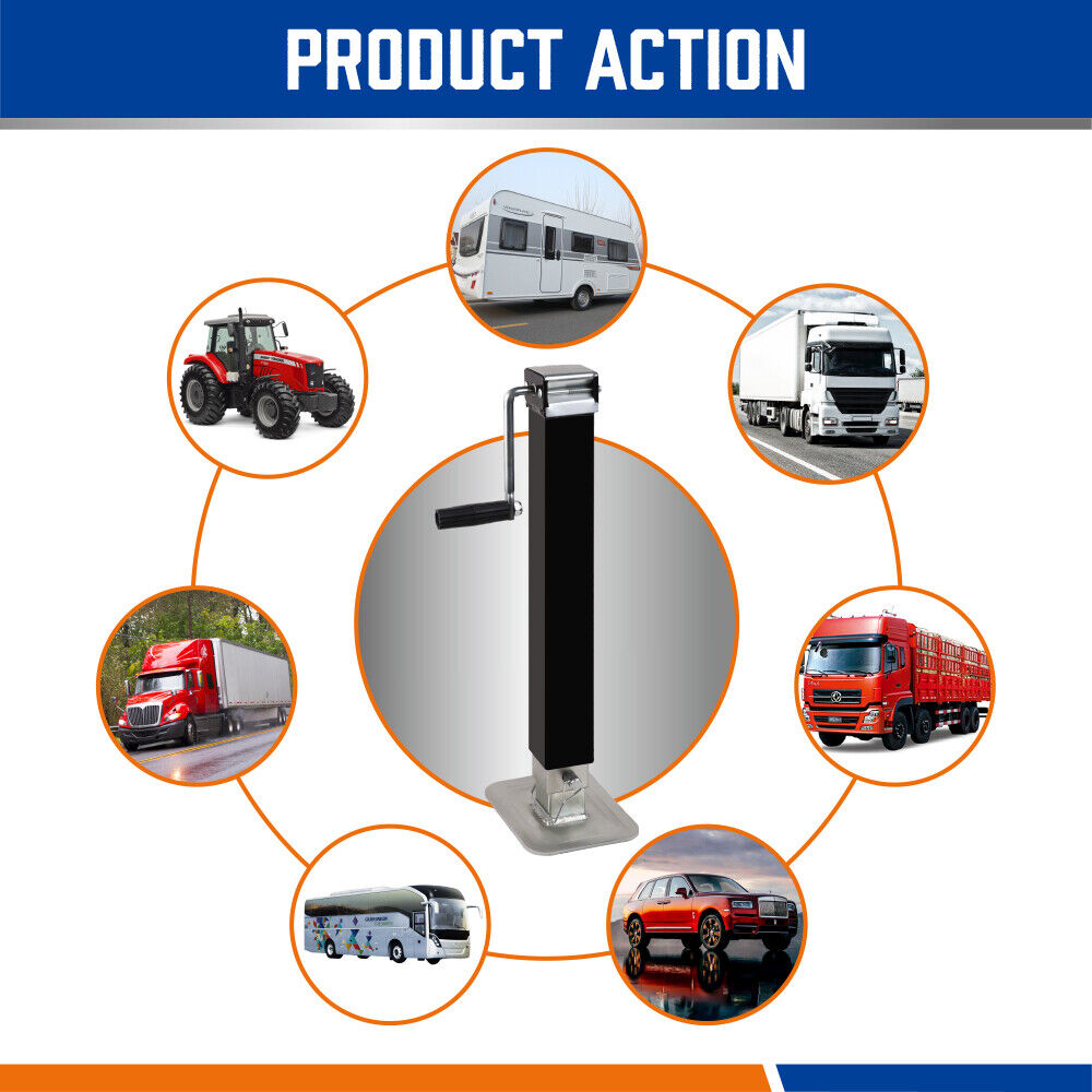 4x Trailer Caravan Canopy Jack Leg Stand Heavy Duty 3175KG 7000lbs Side Handle 7