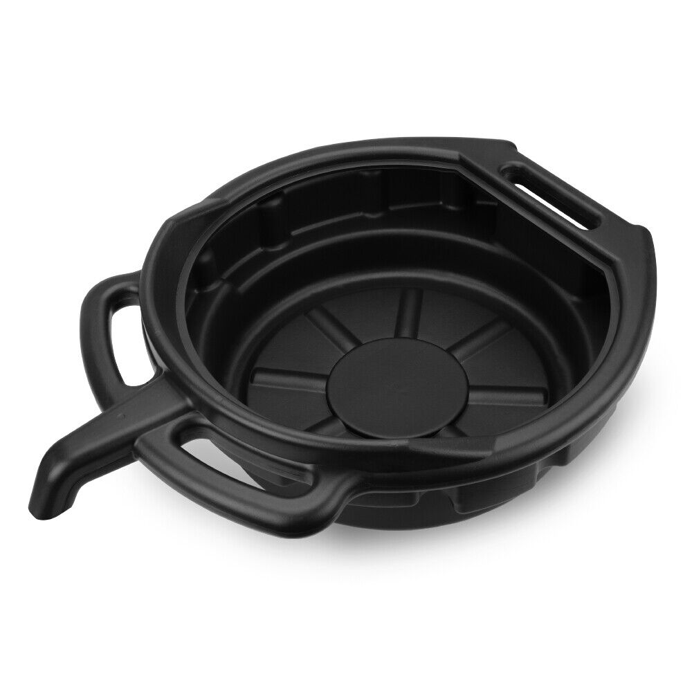 SEDY 8L Oil Change Pan Drain Tray Portable Dish Coolant Recovery Pan Black 7