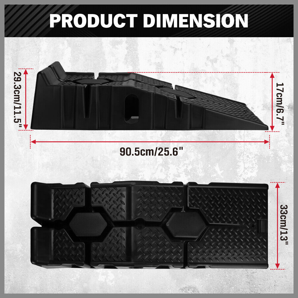 SEDY 2Pcs 2 Ton Heavy Duty Car Ramps 17cm Rise Antiskid Vehicle Service Ramp Au 4