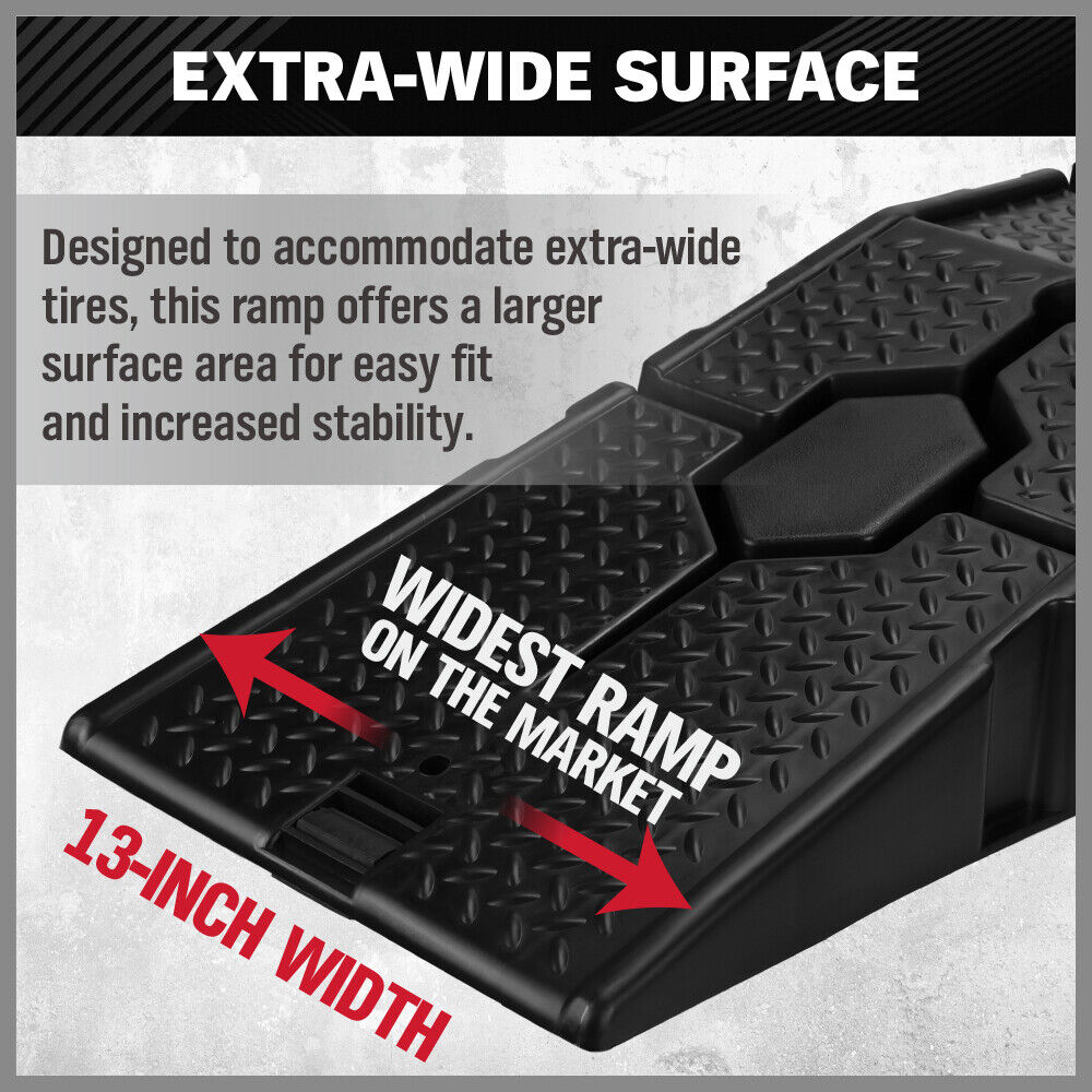 SEDY 2Pcs 2 Ton Heavy Duty Car Ramps 17cm Rise Antiskid Vehicle Service Ramp Au 5