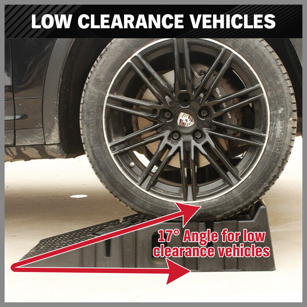 SEDY 2Pcs 2 Ton Heavy Duty Car Ramps 17cm Rise Antiskid Vehicle Service Ramp Au 8