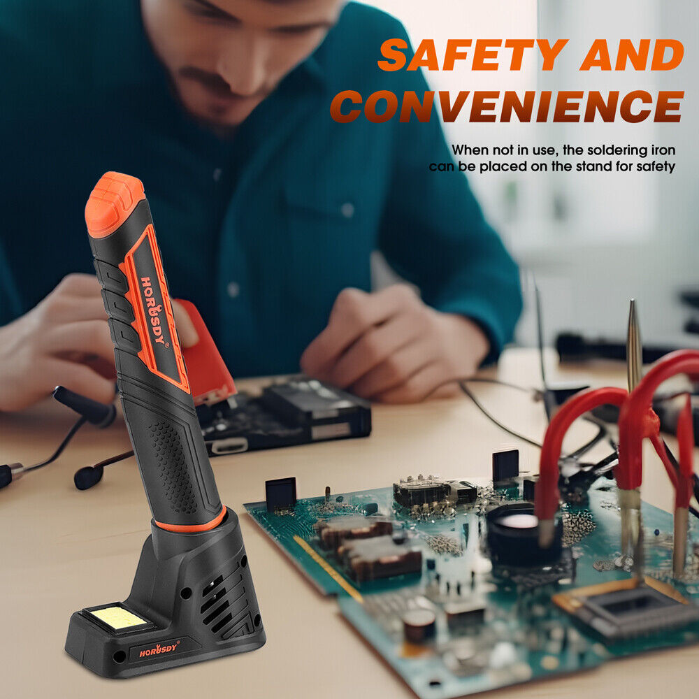 HORUSDY 8W 4V Max Cordless Soldering Iron Rechargeable with Lithium-Ion Battery 6