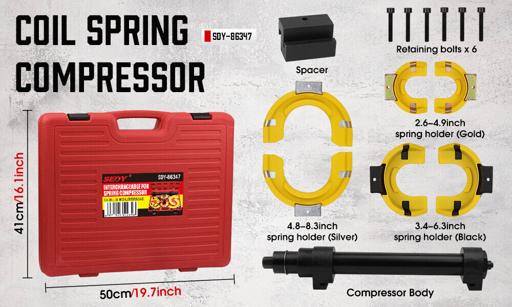 HORUSDY 4500Kg Macpherson Strut Coil Spring Compressor Dumper Extractor Tool 3