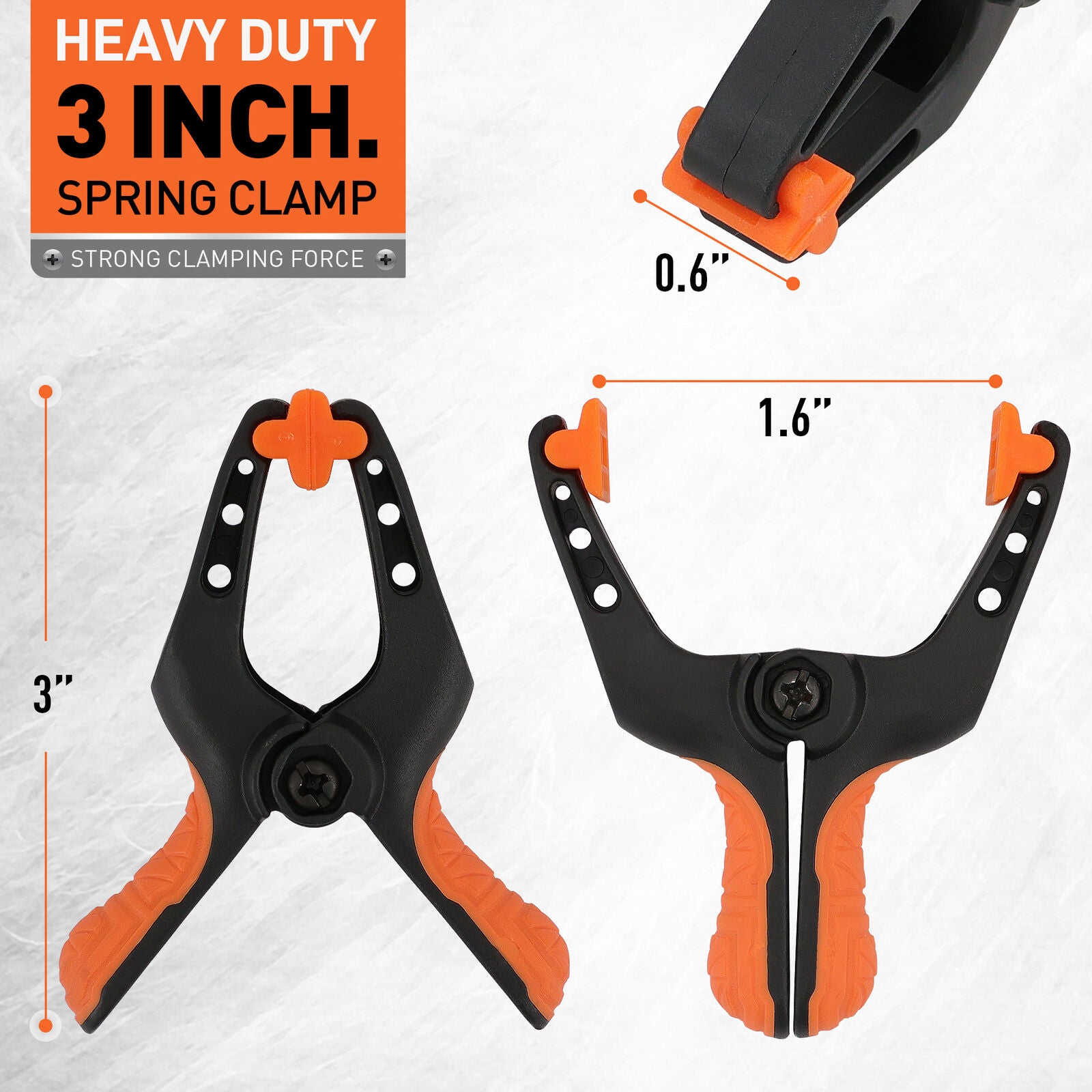 16Pcs 3" Spring Clamps Plastic Clamps Gluing Clamping Securing DIY Photography 4