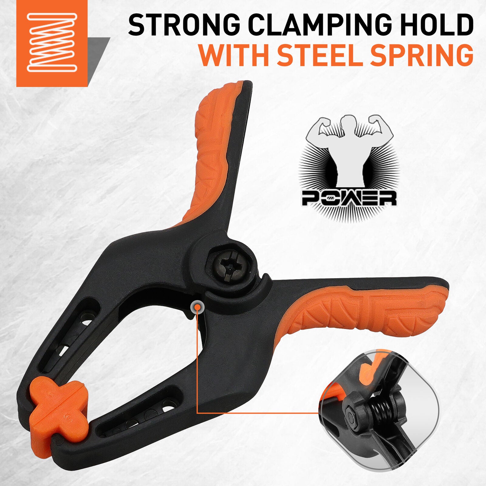16Pcs 3" Spring Clamps Plastic Clamps Gluing Clamping Securing DIY Photography 5
