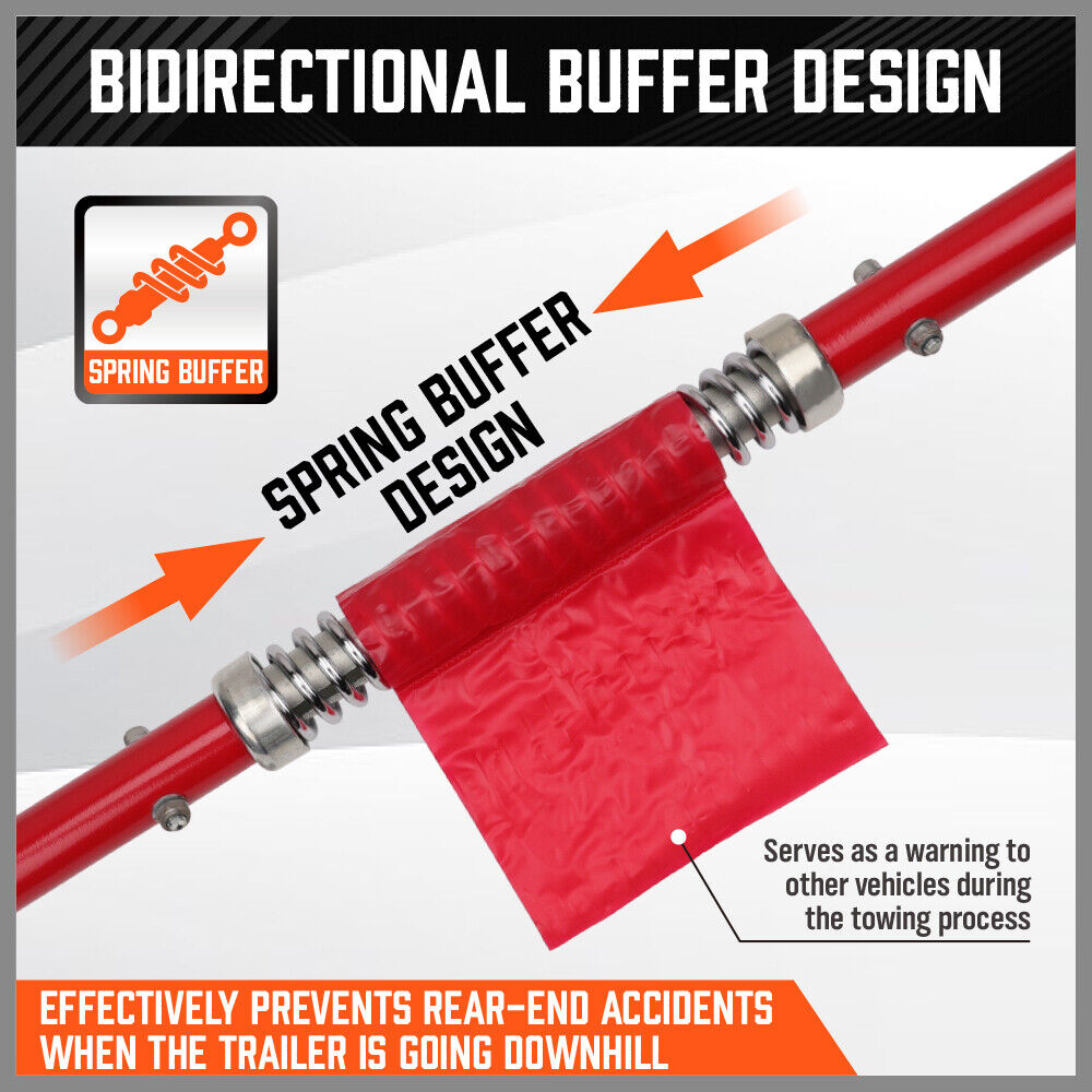 3Pcs 2 Ton Trailer Hitch 186cm Heavy Duty Tow Bar 4wd Trailer Spring Buffer Au 5