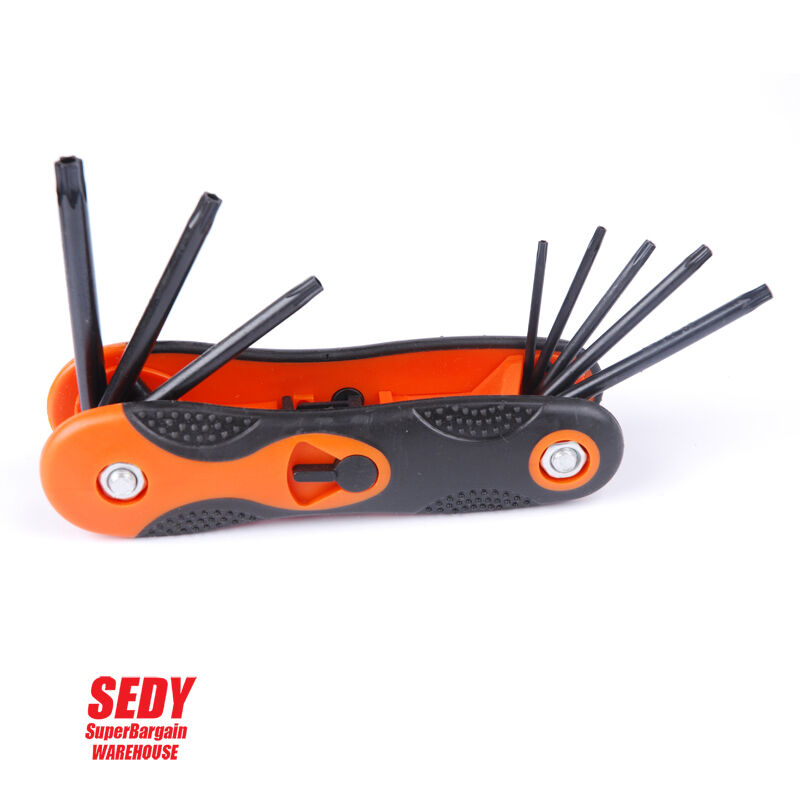 3x Folding Torx Key Hex Key Ball End Allen Key Set Tools Wrench Spanner Opener 4