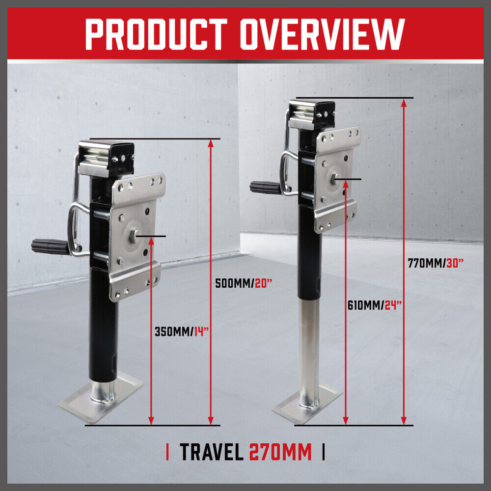 Trailer Caravan Canopy Jack Leg Stand Heavy Duty 2267KG/5000lbs Side Handle 4