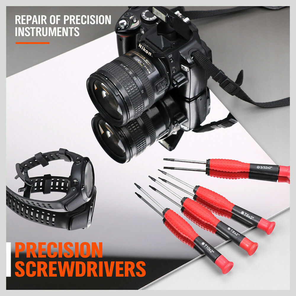 100Pc Screwdriver Set Ratchet Handle Socket Slot Pozi Hex Star Square Bits Rack 7