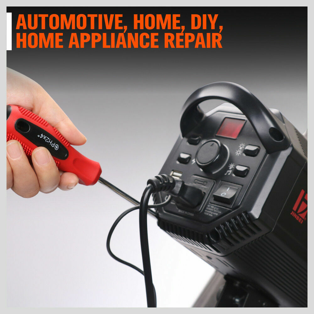 100Pc Screwdriver Set Ratchet Handle Socket Slot Pozi Hex Star Square Bits Rack 12