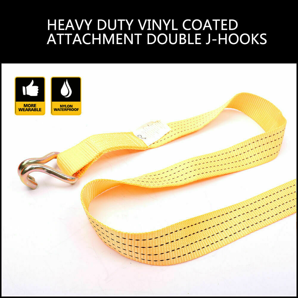 50mm x 10M Tie Down Strap Heavy Duty Ratchet Straps Trailer Boat 2000KG Loading 6