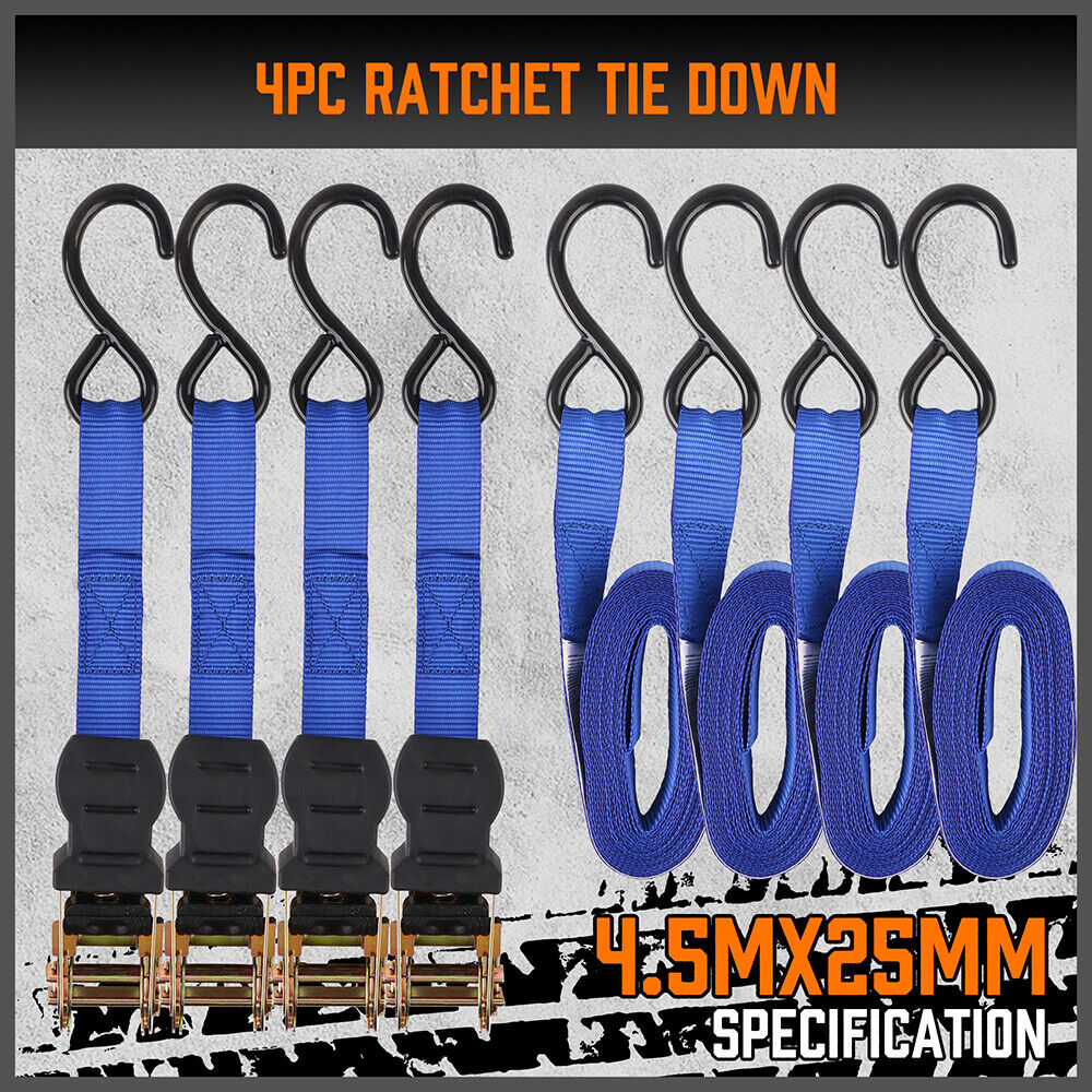 10Pcs Ratchet Tie Down Straps 997KG 4.5M Trucks Trailer Strap ‎Stainless Steel 3