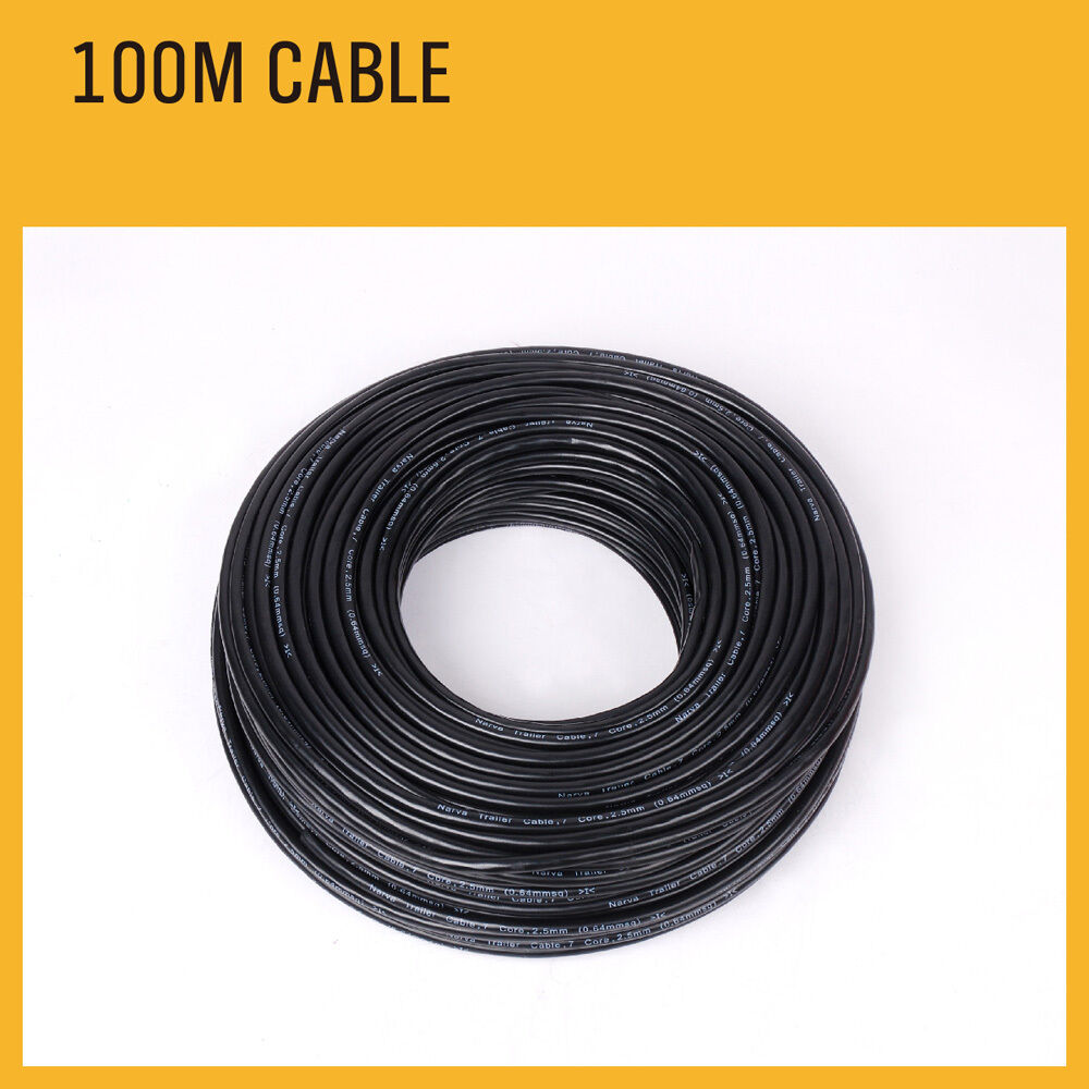 100M 7 Core Wire Cable Trailer Cable Automotive Boat Caravan Truck Coil V90 PVC 3