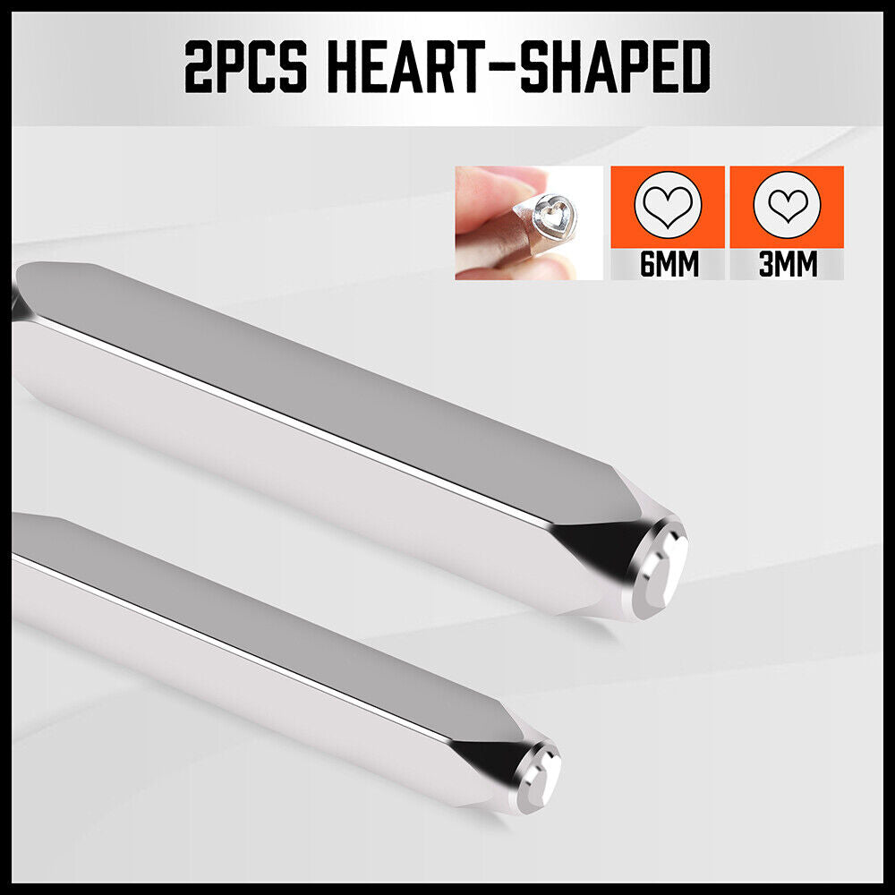 3" Steel Bench Block Round Jewelry Stamping Tool Mirror Polishing with 2-Punches 7