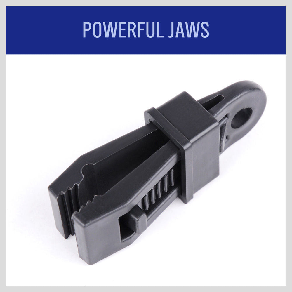 24Pc Camping Awning Tarp Clips Tent Clamps Set Snap Hanger Tighten Survival Tool 7