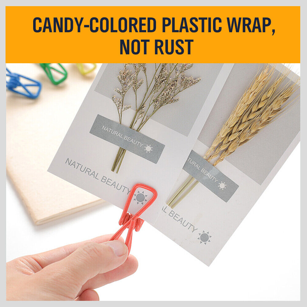 10Pc Steel Clips Multi-Use Spring Clamps Clothes Peg Hanging Note Book Laundry 7