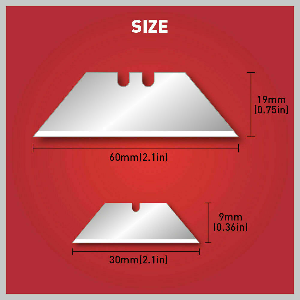 2Pc Folding Utility Knife Aluminium Handle & 10 Spare Stanley Blades Craft New 4
