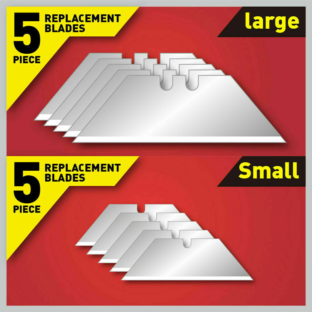 2Pc Folding Utility Knife Aluminium Handle & 10 Spare Stanley Blades Craft New 5