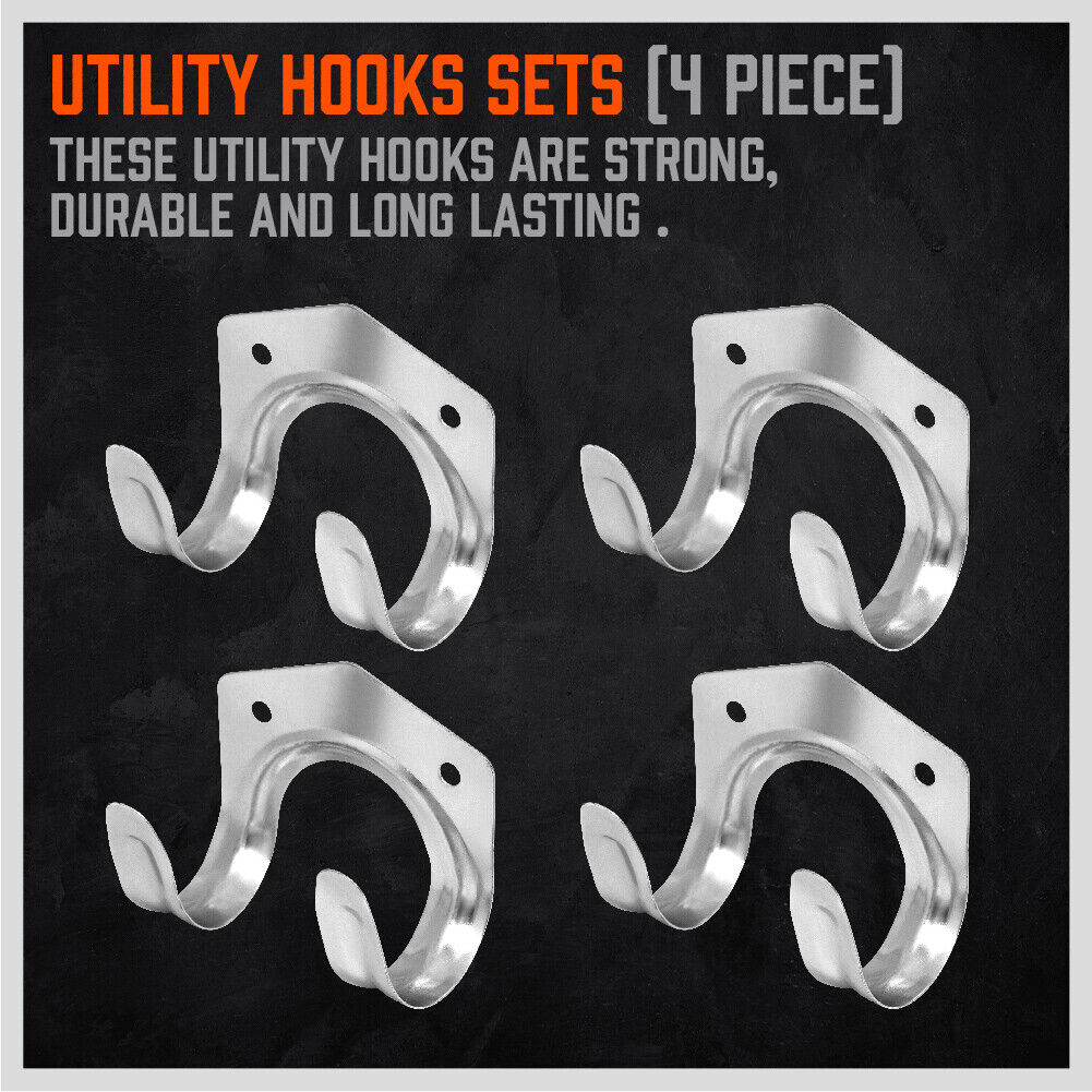 HORUSDY Spring Grip Mop & Broom Holder Wall Mounted Garden Tools Storage Clip 5