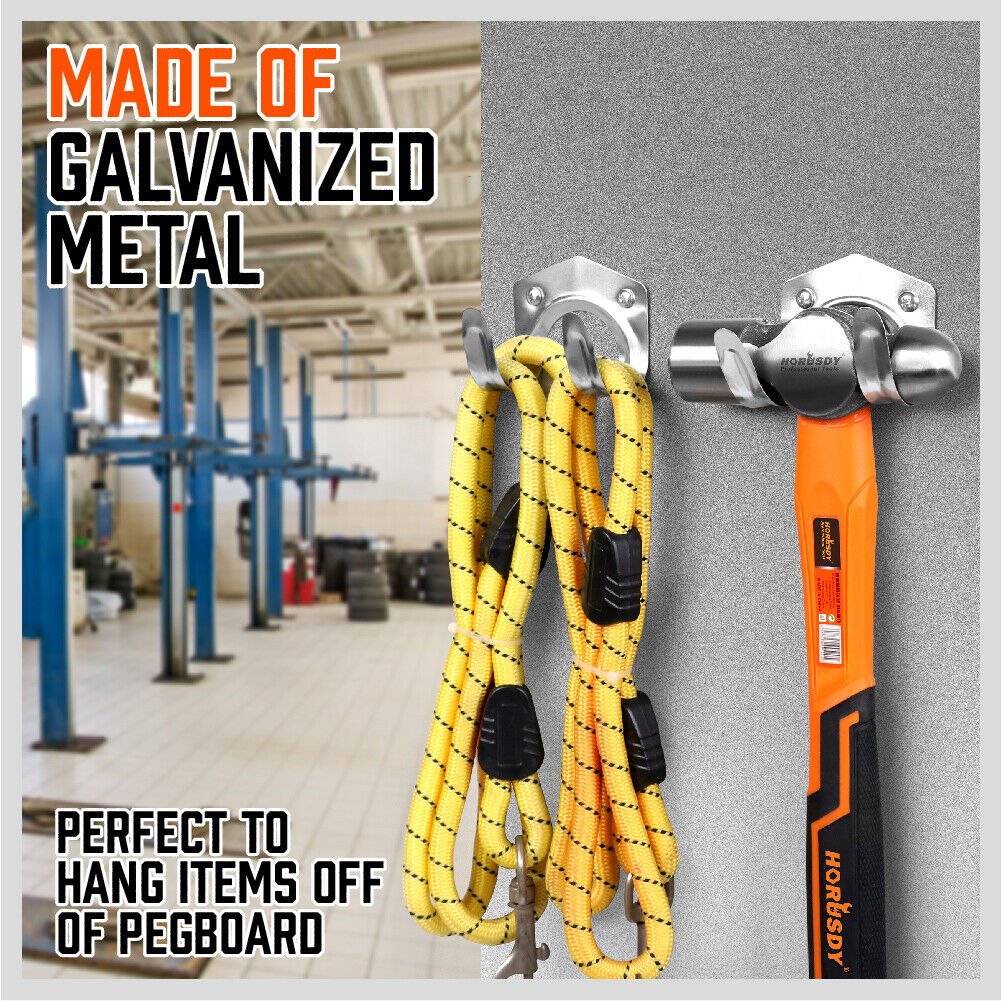 HORUSDY Spring Grip Mop & Broom Holder Wall Mounted Garden Tools Storage Clip 7