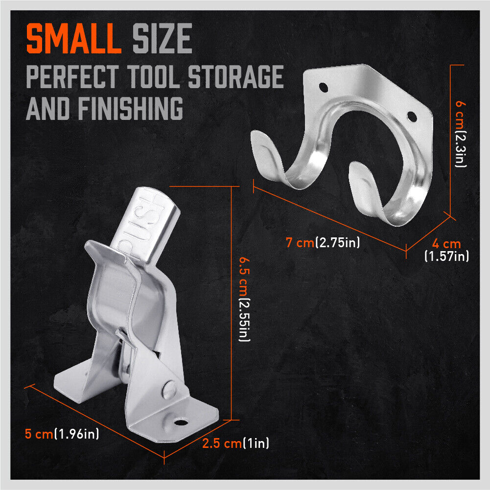 HORUSDY Spring Grip Mop & Broom Holder Wall Mounted Garden Tools Storage Clip 9