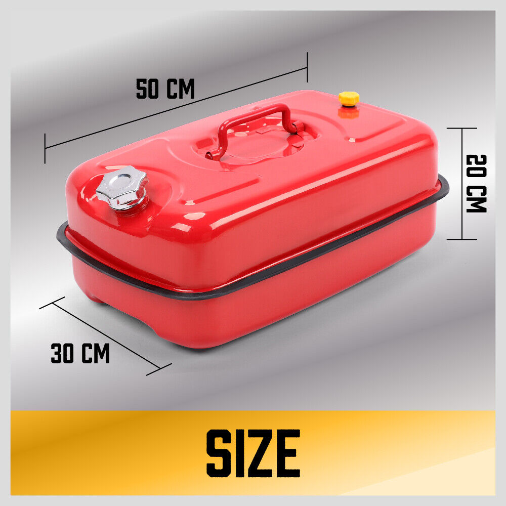 20L Fuel Can Jerry Can Petrol Diesel Spare Container Portable Fuel Tank 7