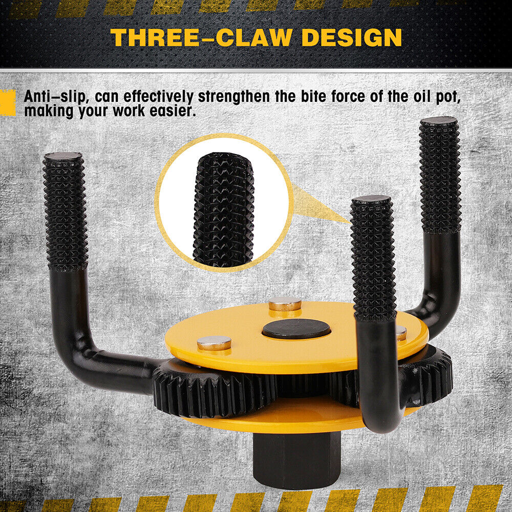 ELEAD 3" to 5-1/2" Oil Filter Wrench Set Oil Filter Removal Tool Automotive Use 6
