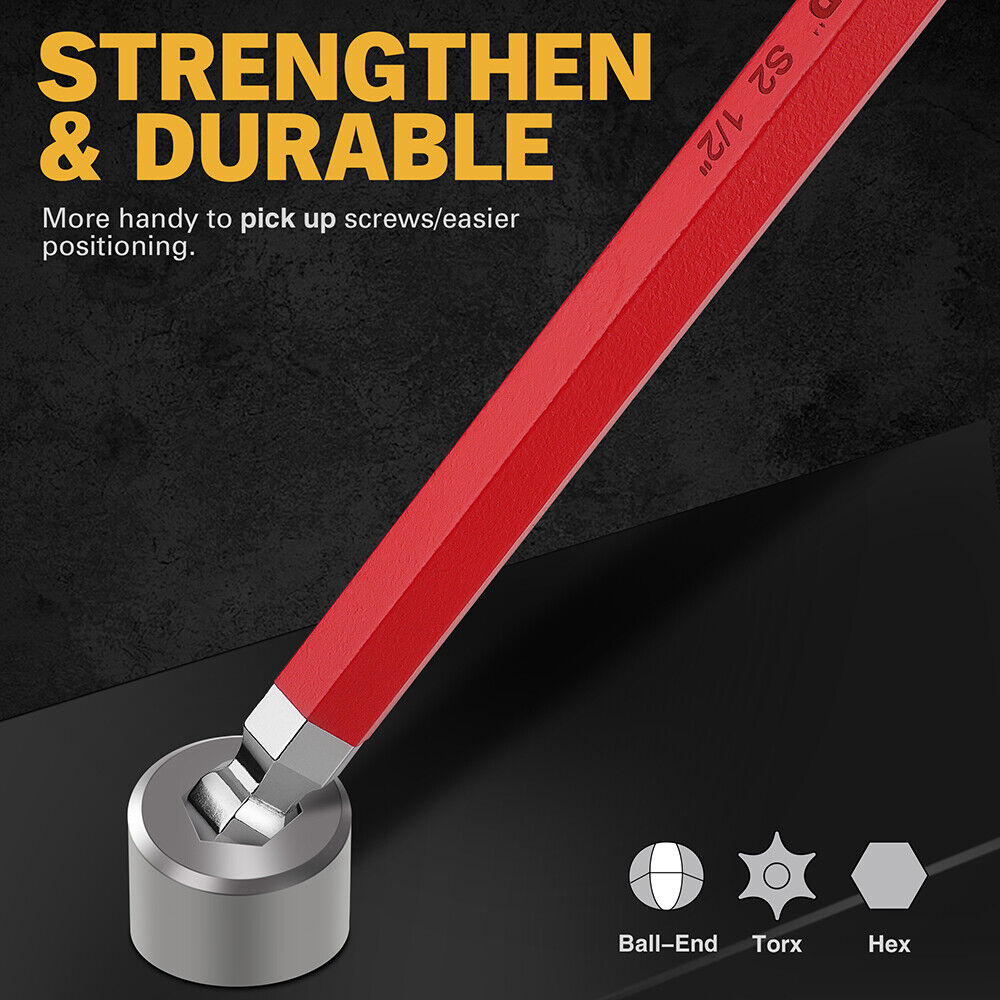 ELEAD 13Pc Extra Large Hex Key Set Long Allen Key Wrench Ball End SAE 5/64"-3/4 4