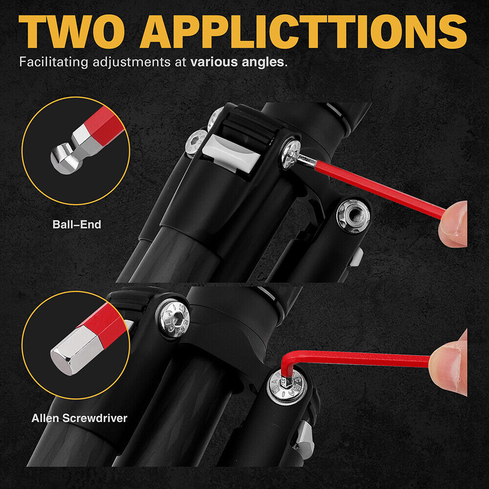 ELEAD 13Pc Extra Large Hex Key Set Long Allen Key Wrench Ball End SAE 5/64"-3/4 6
