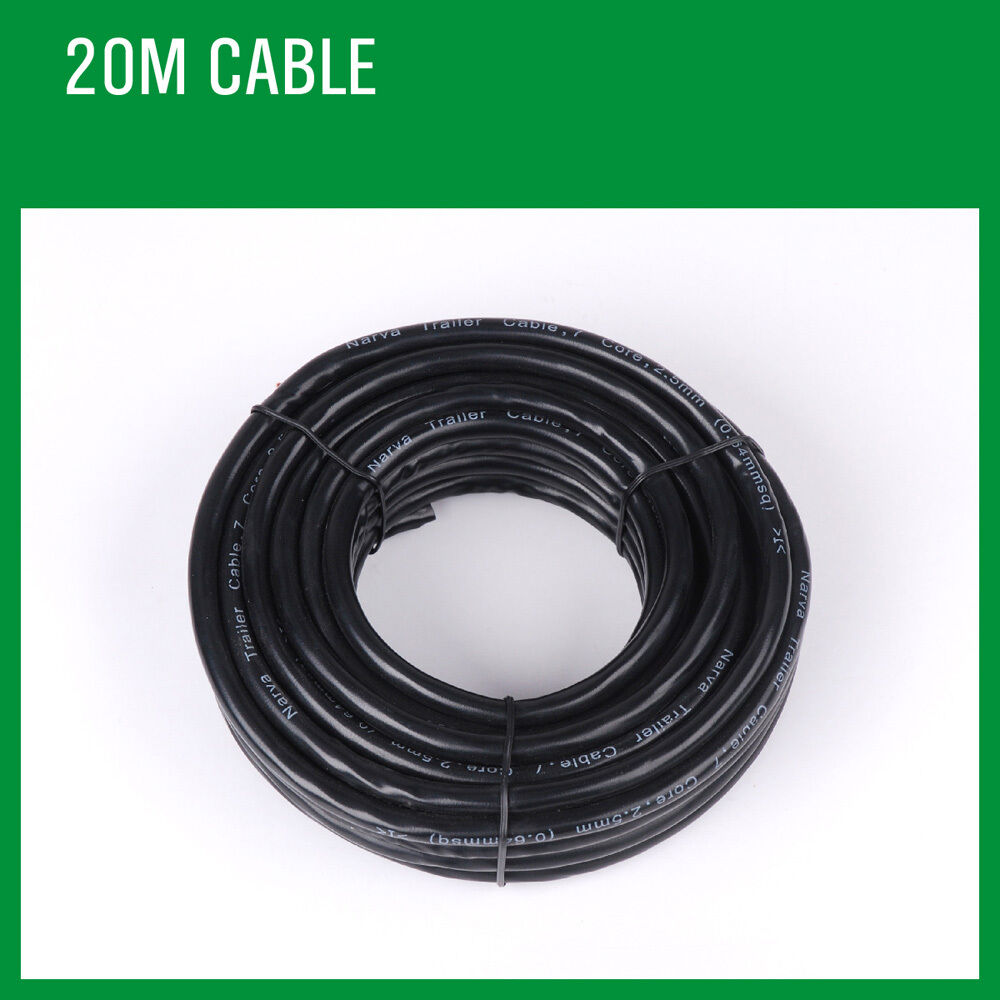 20M X 7 Core Wire Cable Trailer Cable Automotive Boat Caravan Truck Coil V90 PVC 4