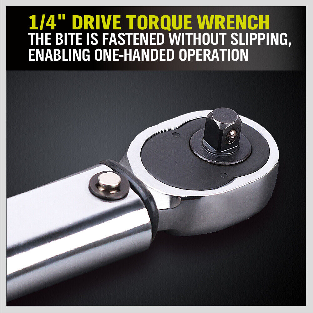 1/4" Drive Click Torque Wrench 5-25NM Ratchet Spanner Adjustable Hand Repair New 5