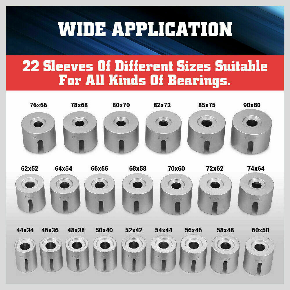 27Pc Universal Pull & Press Sleeve Kit Removal Bushing Driver Set Bearings Seal 4
