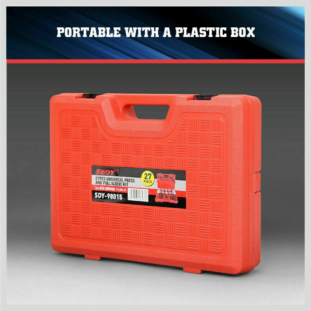 27Pc Universal Pull & Press Sleeve Kit Removal Bushing Driver Set Bearings Seal 8