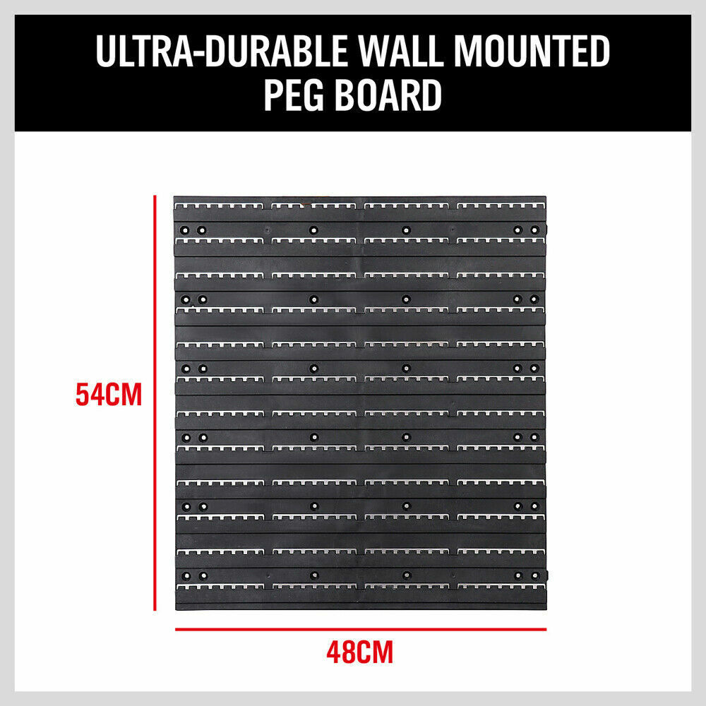 86Pc Wall Mounted Parts Storage Bins Tool Holder Rack Workshop Organiser 8