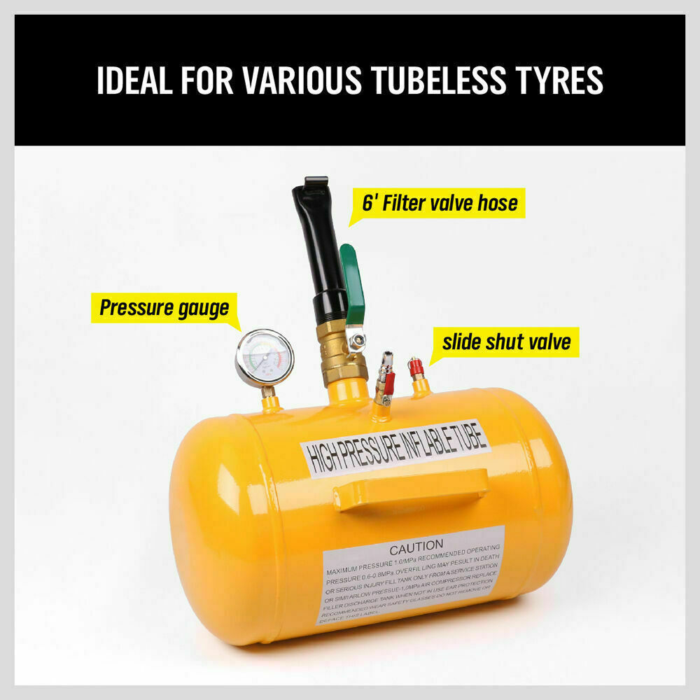 5 Gallon / 20L Bead Blaster Tyre Air Tank Tire Inflator Seater 4WD Car Shop Tool 3