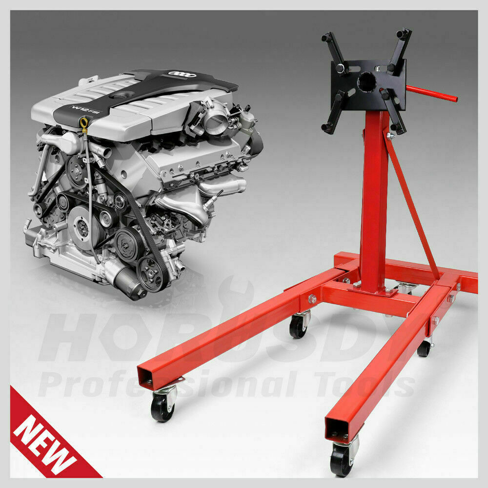 Heavy Duty Engine Stand Workshop Car Auto Folding Crane Hoist 900kg Loading 4