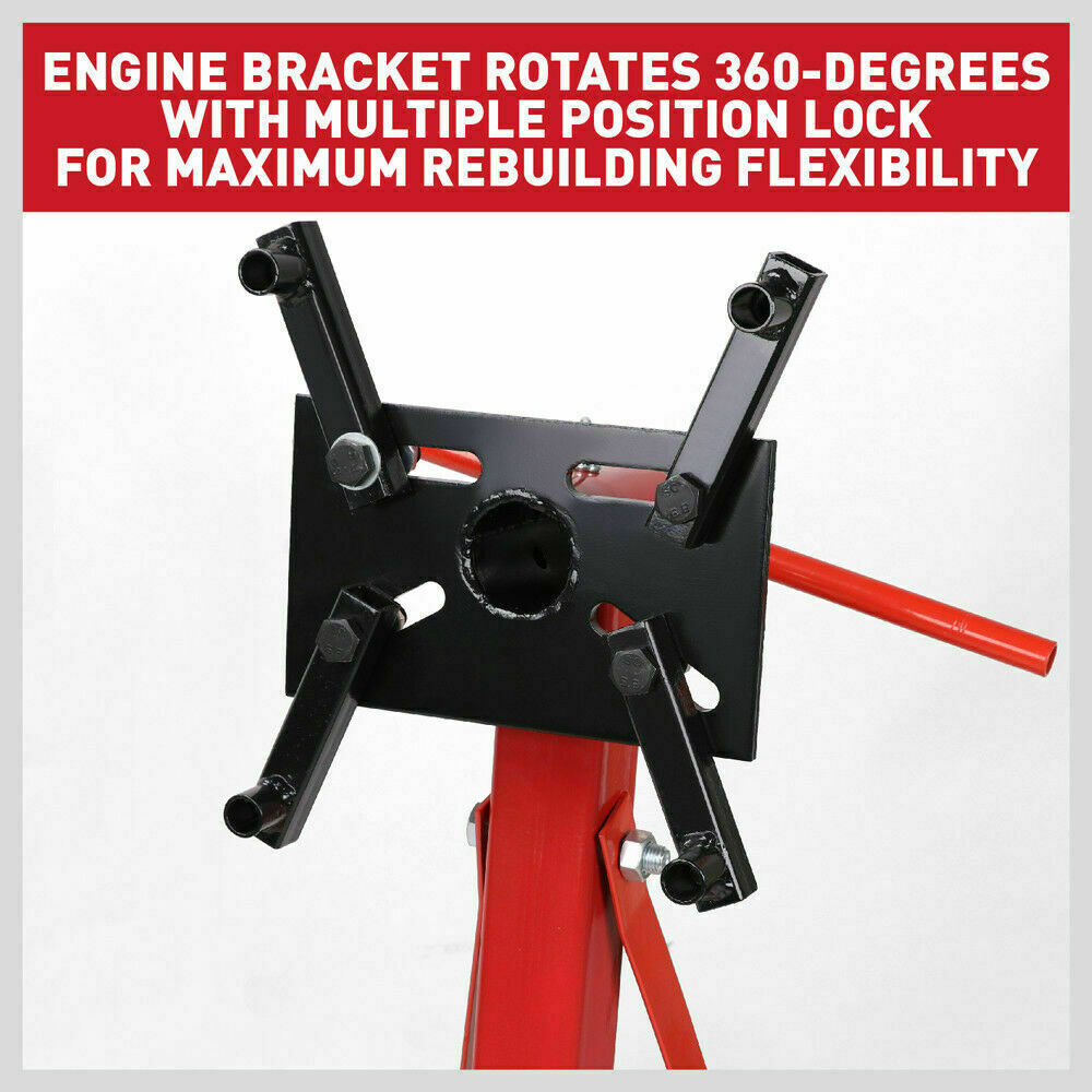 Heavy Duty Engine Stand Workshop Car Auto Folding Crane Hoist 900kg Loading 8