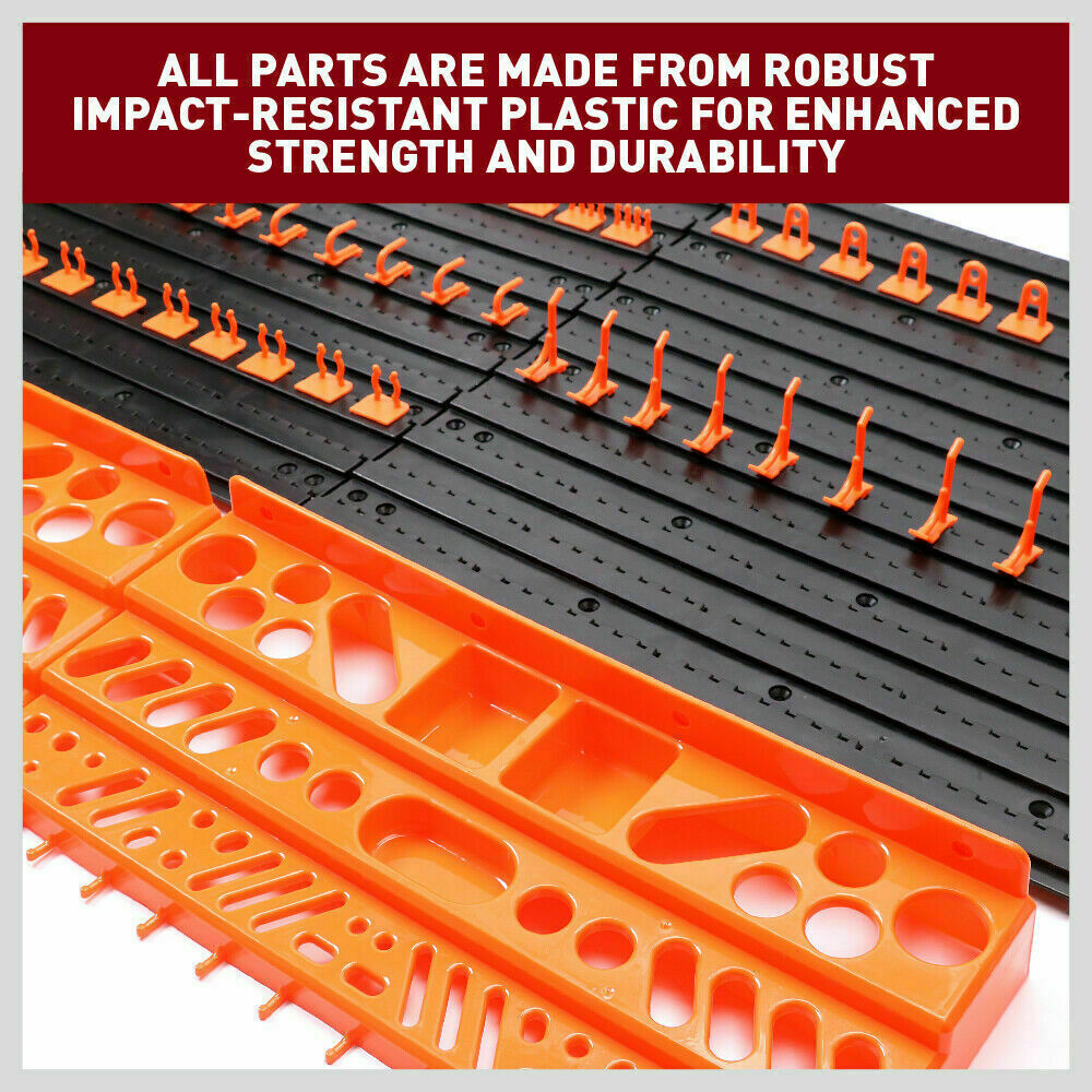 52Pc Wall Mounted Tool Storage Rack Wrench Spanner Holder Screwdriver Pliers New 6