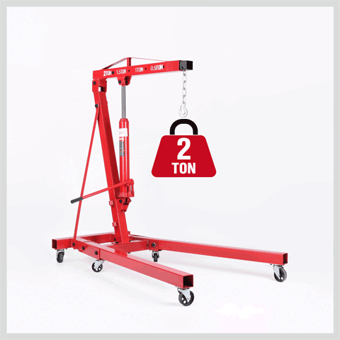2-Ton Hydraulic Engine Crane Foldable Hoist Stand for Mobile Garage Lifting- Workshop Essential 20